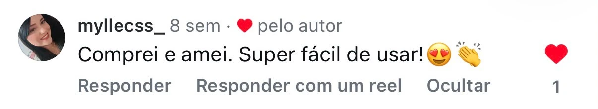 Comentário no Instagram de @myllecss_ sobre a Stikly